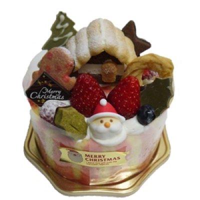 画像1: 【XmasCake来店予約】★12/24・12/25受付終了★苺ムース４号 (1)