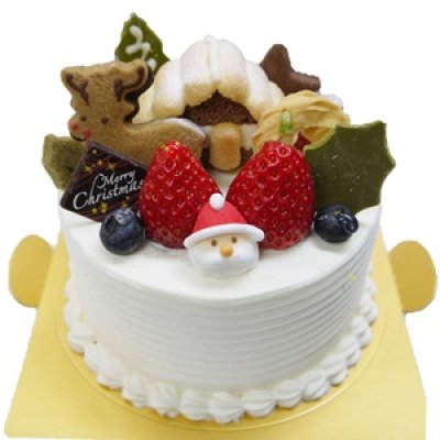 画像1: 【XmasCake来店予約】★12/24・12/25受付終了★苺ショート４号 (1)