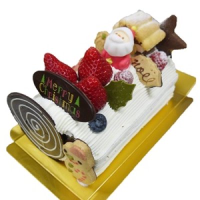 画像1: 【XmasCake来店予約】★12/24・12/25受付終了★苺ノエルロング (1)