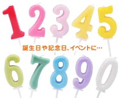 画像1: ナンバーキャンドル (1)