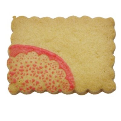 画像2: レース模様入りメッセージオーダークッキー(カード型)【プチギフト】【名入れクッキ－】 (2)