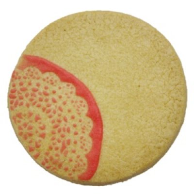 画像3: レース模様入りメッセージオーダークッキー(円形)【プチギフト】【名入れクッキ－】 (3)